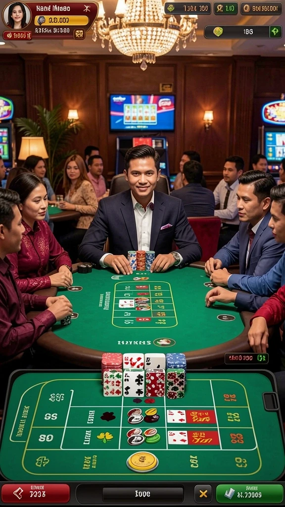 ggg888 - Tangkapan layar menampilkan mode multiplayer dengan teman-teman.