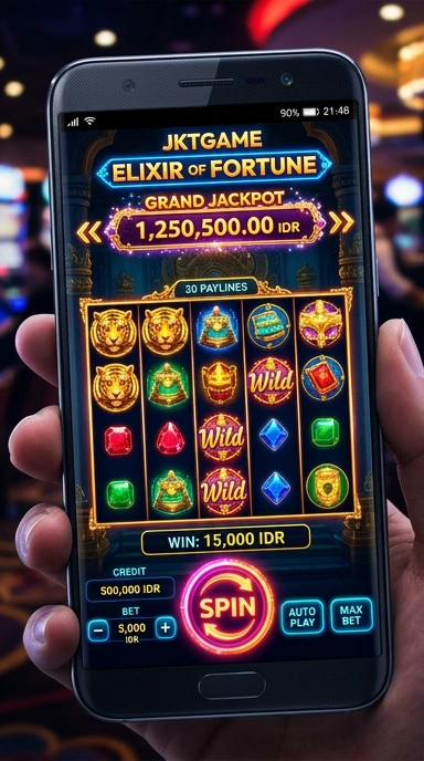 Layar utama jktgame — antarmuka bersih setelah instalasi